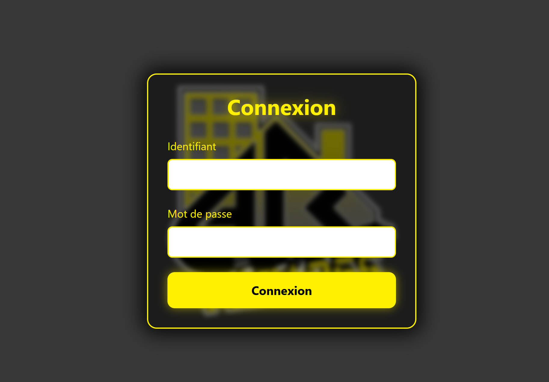 écran de connexion
